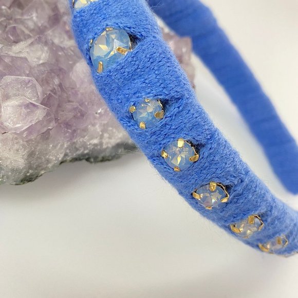 NWOT Maggie Embellished Headband, Sky - Picture 4 of 4